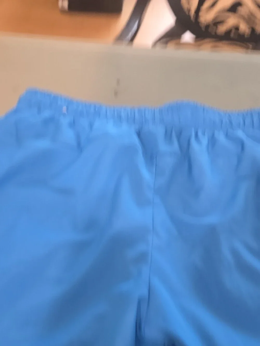 Nike Bright Blue Men's Athletic Shorts with Black Swoosh
